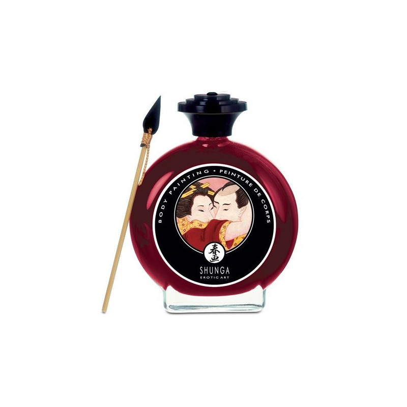 SHUNGA - BODY PAINTING CON FRAGOLA E CAVA SHUNGA - BODY PAINTING CON FRAGOLA E CAVA