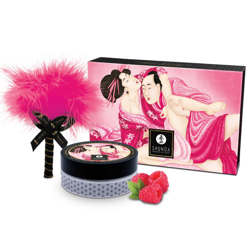SHUNGA - KIT POLVERE DA MASSAGGIO ALIMENTARE LAMPONE SHUNGA - KIT POLVERE DA MASSAGGIO ALIMENTARE LAMPONE