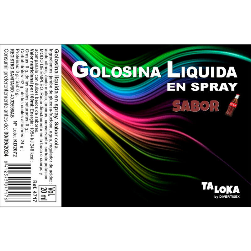 TALOKA - COLA LIQUIDA CANDY SPRAY TALOKA - COLA LIQUIDA CANDY SPRAY