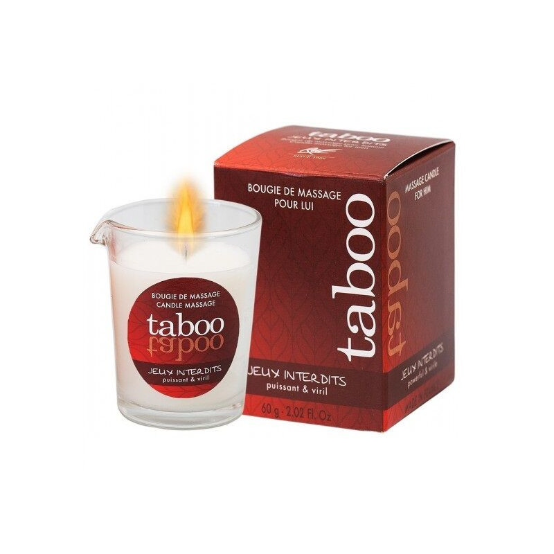 RUF - CANDELA DA MASSAGGIO TABOO PER LUI JEUX INTERDITS AROMA DI LICHENE SELVAGGIO RUF - CANDELA DA MASSAGGIO TABOO PER LUI JEUX INTERDITS AROMA DI LICHENE SELVAGGIO