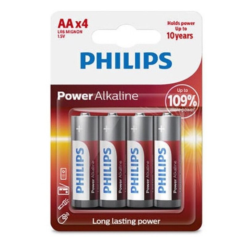 PHILIPS - POWER BATTERIA ALCALINA AA LR6 BLISTER * 4 PHILIPS - POWER BATTERIA ALCALINA AA LR6 BLISTER * 4