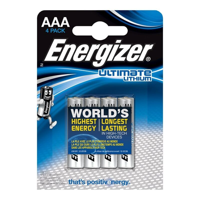 ENERGIZER - ULTIMATE LITIO AAA L92 LR03 1,5V *4 ENERGIZER - ULTIMATE LITIO AAA L92 LR03 1,5V *4
