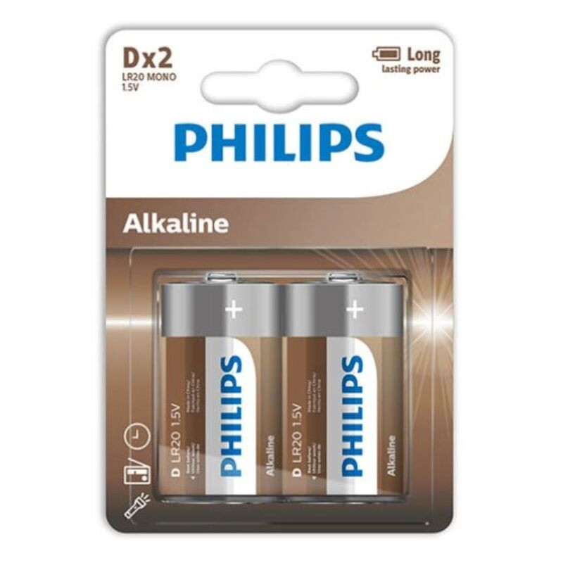 PHILIPS - BATTERIA ALCALINA D LR20 BLISTER*2 PHILIPS - BATTERIA ALCALINA D LR20 BLISTER*2
