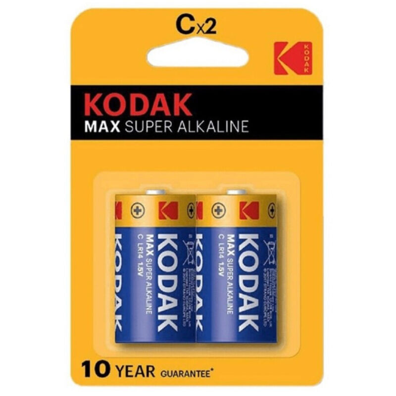 KODAK - BATTERIA ALCALINE MAX C LR14 2 UNITÀ KODAK - BATTERIA ALCALINE MAX C LR14 2 UNITÀ