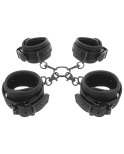 FETISH SUBMISSIVE - SET DI MANETTE PER MANI E CAVIGLIE CON FODERA IN NOPRENE FETISH SUBMISSIVE - SET DI MANETTE PER MANI E CAVIGLIE CON FODERA IN NOPRENE