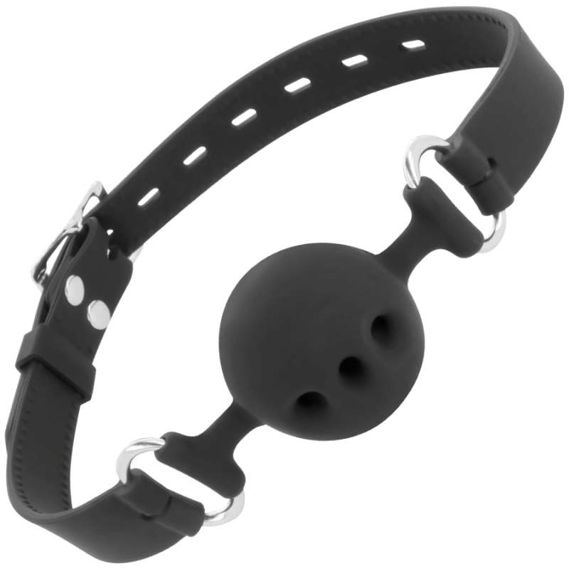 DARKNESS - BAVAGLINO IN SILICONE TRASPIRANTE NERO DARKNESS - BAVAGLINO IN SILICONE TRASPIRANTE NERO