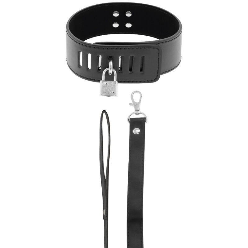 DARKNESS - COLLARE BDSM CON CHIUSURA NERA DARKNESS - COLLARE BDSM CON CHIUSURA NERA