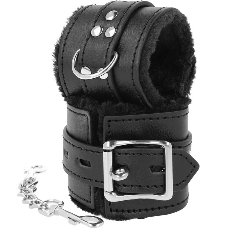 DARKNESS - MANETTE BDSM RIVESTITE NERE DARKNESS - MANETTE BDSM RIVESTITE NERE