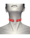 COQUETTE - CHIC DESIRE COLLANA IN PELLE VEGANA ROSSA CON ACCESSORIO CUORE CON CHIAVE COQUETTE - CHIC DESIRE COLLANA IN PELLE VEGANA ROSSA CON ACCESSORIO CUORE CON CHIAVE