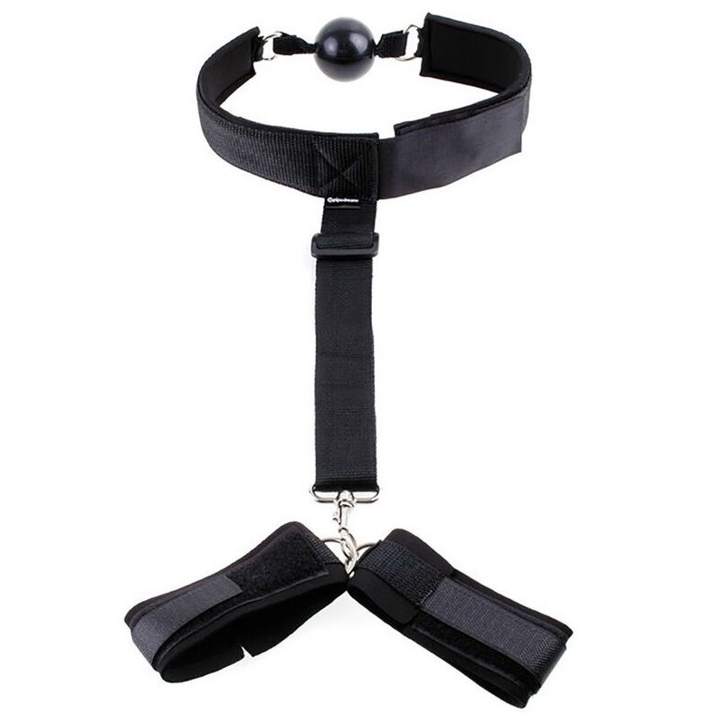 OHMAMA FETISH - BAVAGLIO IN NEOPRENE CON POLSINI OHMAMA FETISH - BAVAGLIO IN NEOPRENE CON POLSINI