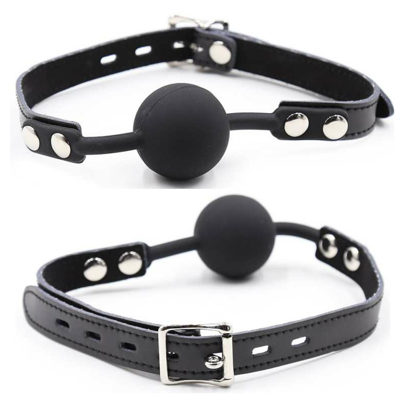 OHMAMA FETISH - BALL GAG IN SILICONE CON CINTURA IN PELLE OHMAMA FETISH - BALL GAG IN SILICONE CON CINTURA IN PELLE