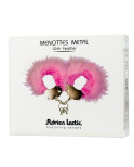 ADRIEN LASTIC - MANETTE IN METALLO CON PIUME ROSA ADRIEN LASTIC - MANETTE IN METALLO CON PIUME ROSA