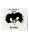 ADRIEN LASTIC - MANETTE IN METALLO CON PIUME NERE ADRIEN LASTIC - MANETTE IN METALLO CON PIUME NERE