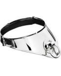 METAL HARD - COLLARE DI CONTENIMENTO RIGIDO IN METALLO CON ANELLO E LUCCHETTO 12,5 CM METAL HARD - COLLARE DI CONTENIMENTO RIGIDO IN METALLO CON ANELLO E LUCCHETTO 12,5 CM