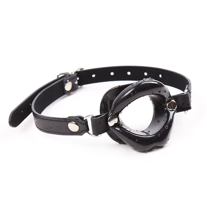OHMAMA FETISH - BAVAGLIO LABBRA NERO CON CINTURINO OHMAMA FETISH - BAVAGLIO LABBRA NERO CON CINTURINO