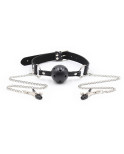 OHMAMA FETISH - BALL GAG CON VENTOLE E MORSETTI PER CAPEZZOLI OHMAMA FETISH - BALL GAG CON VENTOLE E MORSETTI PER CAPEZZOLI