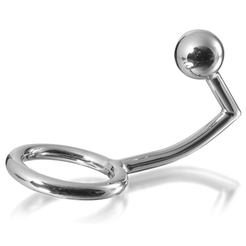 METAL HARD - ANELLO COCK RING CON GANCIO INTRUDER ANALE 45MM METAL HARD - ANELLO COCK RING CON GANCIO INTRUDER ANALE 45MM