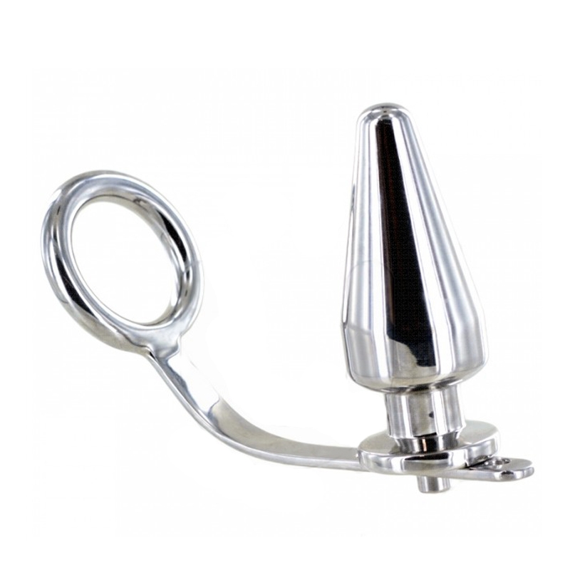 METAL HARD - ANELLO IN ACCIAIO DURO CON TAPPO ANALE 45 X 50 MM METAL HARD - ANELLO IN ACCIAIO DURO CON TAPPO ANALE 45 X 50 MM