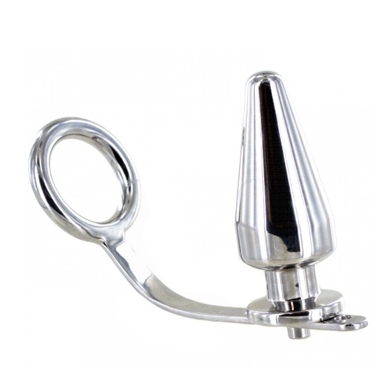 METAL HARD - ANELLO IN ACCIAIO DURO CON TAPPO ANALE 80 X 55 MM METAL HARD - ANELLO IN ACCIAIO DURO CON TAPPO ANALE 80 X 55 MM