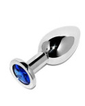 METAL HARD - PLUG ANALE DIAMOND BLUE PICCOLO 5.71CM METAL HARD - PLUG ANALE DIAMOND BLUE PICCOLO 5.71CM
