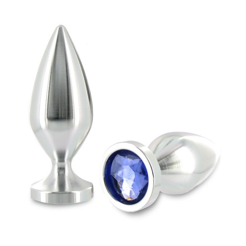 METAL HARD - PLUG ANALE METALLO ALIMINIO COLORE CRISTALLO PICCOLO 5.71 CM METAL HARD - PLUG ANALE METALLO ALIMINIO COLORE CRISTALLO PICCOLO 5.71 CM