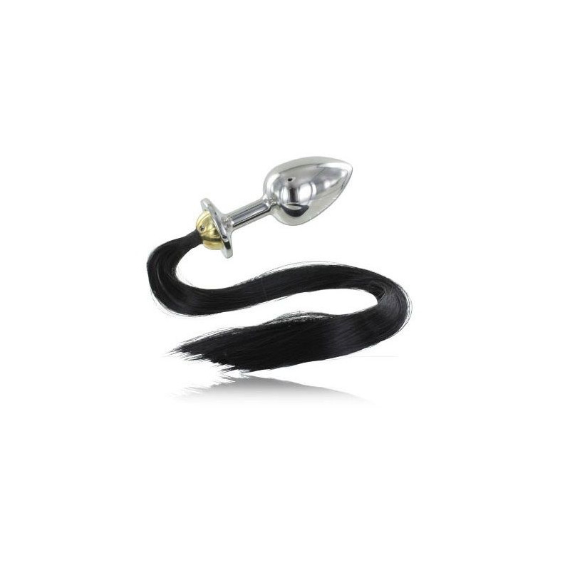 METAL HARD - PLUG ANALE IN ACCIAIO METALLIZZATO CON CODA 8,89 CM METAL HARD - PLUG ANALE IN ACCIAIO METALLIZZATO CON CODA 8,89 CM