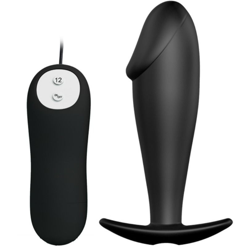 PRETTY LOVE - PLUG ANALE IN SILICONE FORMA DEL PENE E 12 MODALIT DI VIBRAZIONE NERO PRETTY LOVE - PLUG ANALE IN SILICONE FORMA DEL PENE E 12 MODALIT DI VIBRAZIONE NERO
