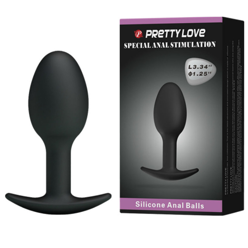 PRETTY LOVE - PLUG ANALE IN SILICONE 6.5 CM NERO PRETTY LOVE - PLUG ANALE IN SILICONE 6.5 CM NERO