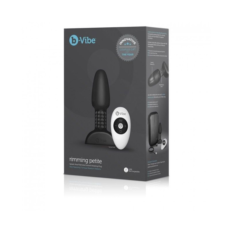 B-VIBE - RIMMING TELECOMANDO PLUG ANALE PETITE NERO B-VIBE - RIMMING TELECOMANDO PLUG ANALE PETITE NERO