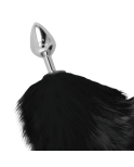 DARKNESS - PLUG ANALE ARGENTO 8 CM CON CODA NERA DARKNESS - PLUG ANALE ARGENTO 8 CM CON CODA NERA