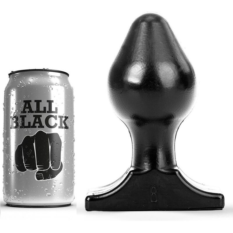 ALL BLACK - PLUG ANALE 16X8 CM ALL BLACK - PLUG ANALE 16X8 CM