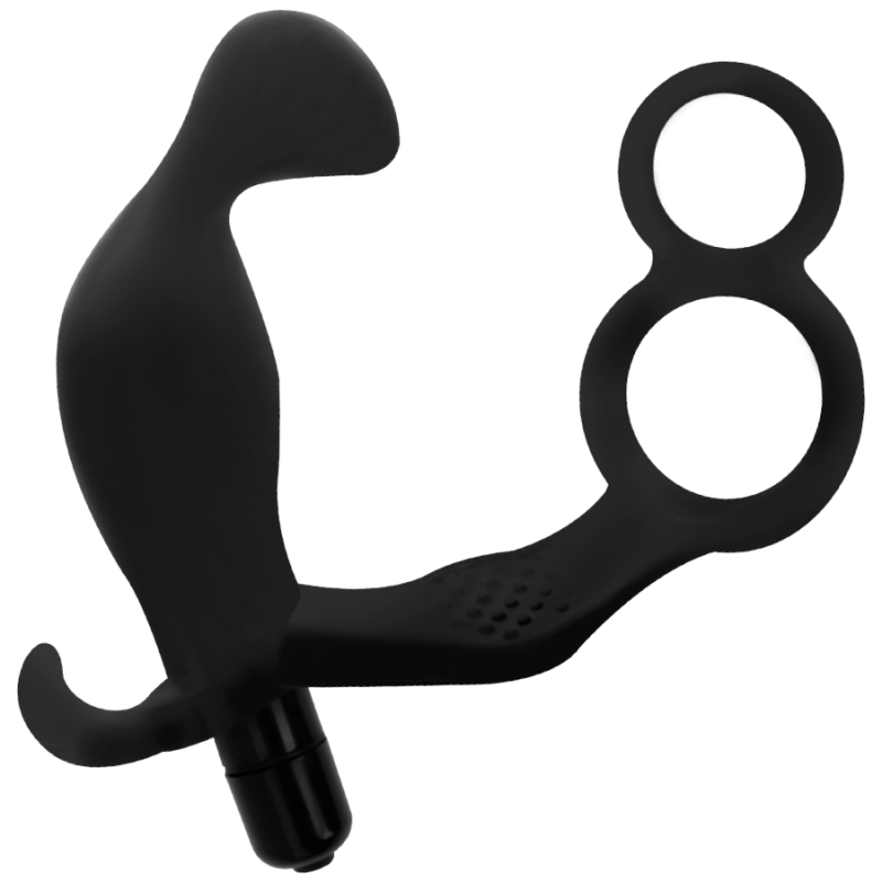 ADDICTED TOYS - PLUG ANALE CON DOPPIO ANELLO PER PENE E TESTICOLI NERI ADDICTED TOYS - PLUG ANALE CON DOPPIO ANELLO PER PENE E TESTICOLI NERI