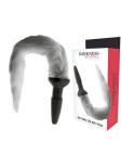 DARKNESS - PLUG ANALE IN SILICONE CON CODA GRIGIA DARKNESS - PLUG ANALE IN SILICONE CON CODA GRIGIA