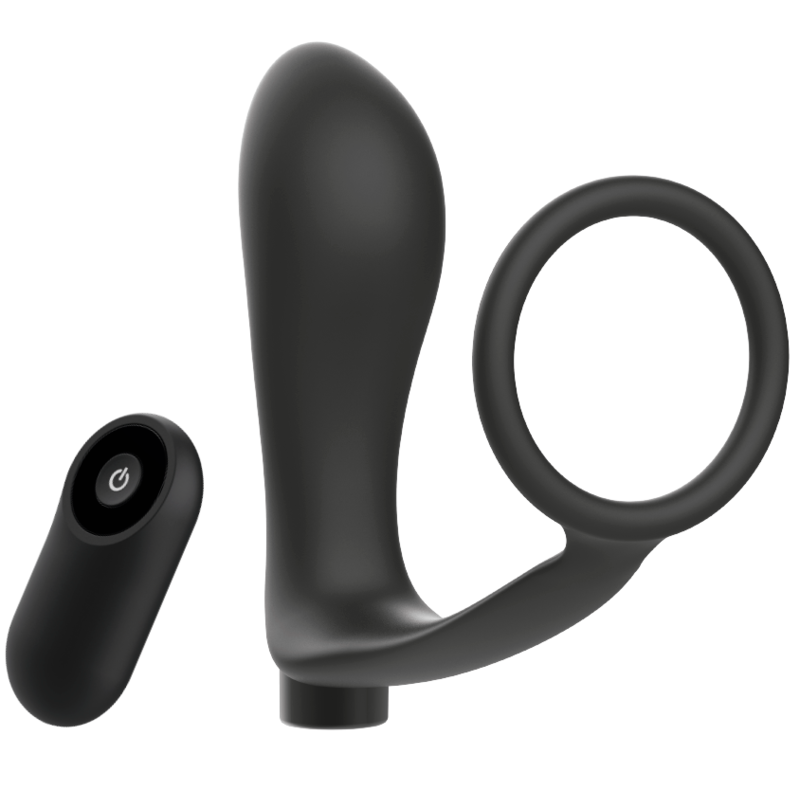 ADDICTED TOYS - ANELLO PER PENE CON TELECOMANDO PLUG ANALE NERO RICARICABILE ADDICTED TOYS - ANELLO PER PENE CON TELECOMANDO PLUG ANALE NERO RICARICABILE