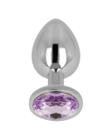 OHMAMA - PLUG ANALE CON CRISTALLO VIOLA 7 CM OHMAMA - PLUG ANALE CON CRISTALLO VIOLA 7 CM