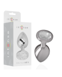 INTENSE - PLUG ANALE IN METALLO ALLUMINIO CON CRISTALLO ARGENTO MISURA S INTENSE - PLUG ANALE IN METALLO ALLUMINIO CON CRISTALLO ARGENTO MISURA S