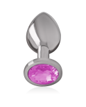 INTENSE - PLUG ANALE IN METALLO ALLUMINIO CON CRISTALLO ROSA MISURA L INTENSE - PLUG ANALE IN METALLO ALLUMINIO CON CRISTALLO ROSA MISURA L
