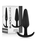 BLACKSILVER - PLUG ANALE IN SILICONE HANSEL CON MANIGLIA PICCOLO BLACKSILVER - PLUG ANALE IN SILICONE HANSEL CON MANIGLIA PICCOLO