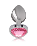 INTENSE - PLUG ANALE IN METALLO ALLUMINIO CUORE ROSA TAGLIA L INTENSE - PLUG ANALE IN METALLO ALLUMINIO CUORE ROSA TAGLIA L