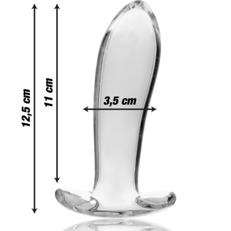 NEBULA SERIES BY IBIZA - MODELLO 5 PLUG ANALE VETRO BOROSILICATO ROSA 12.5 CM -O- 3.5 CM