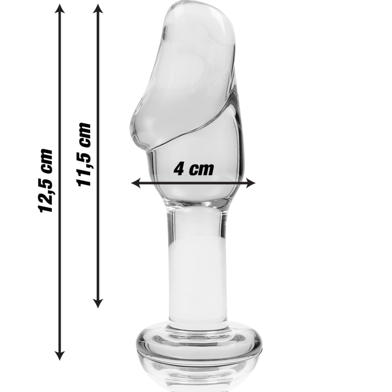 NEBULA SERIES BY IBIZA - MODELLO 6 PLUG ANALE VETRO BOROSILICATO ROSA 12.5 CM -O- 4 CM