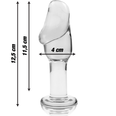 NEBULA SERIES BY IBIZA - MODELLO 6 PLUG ANALE VETRO BOROSILICATO ROSA 12.5 CM -O- 4 CM