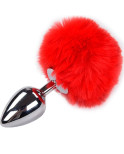 ALIVE - PLUG PIACERE ANALE METALLO LISCIO ROSSO FLUFFY TAGLIA L ALIVE - PLUG PIACERE ANALE METALLO LISCIO ROSSO FLUFFY TAGLIA L