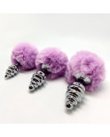 ALIVE - PLUG PIACERE ANALE SPIRALE METALLO FLUFFY VIOLA TAGLIA S ALIVE - PLUG PIACERE ANALE SPIRALE METALLO FLUFFY VIOLA TAGLIA S