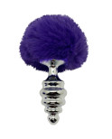 ALIVE - PLUG PIACERE ANALE SPIRALE METALLO FLUFFY VIOLA SCURO TAGLIA L ALIVE - PLUG PIACERE ANALE SPIRALE METALLO FLUFFY VIOLA SCURO TAGLIA L