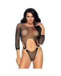 LEG AVENUE - BODY TOP CON PERIZOMA SUL RETRO TAGLIA UNICA - BIANCO