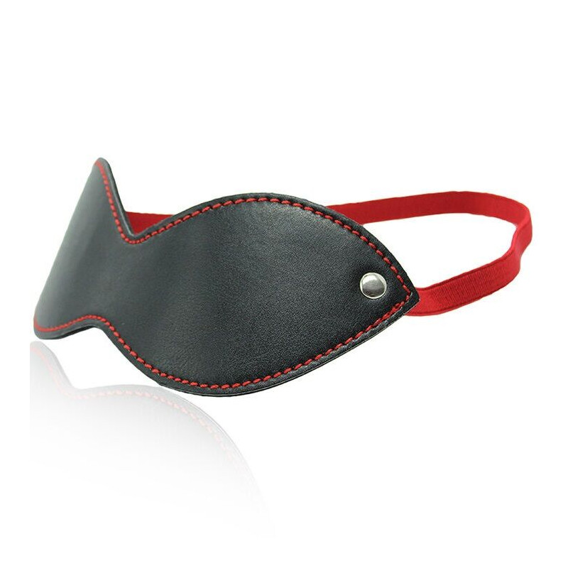OHMAMA FETISH - MASCHERA NERO-ROSSO CON MORSETTI OHMAMA FETISH - MASCHERA NERO-ROSSO CON MORSETTI