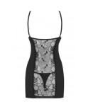 OBSESSIVE - CHEMISE HEARTINE E TANGA NERO L/XL OBSESSIVE - CHEMISE HEARTINE E TANGA NERO L/XL