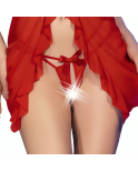 CHILIROSE - CR 4696 BABYDOLL E PERIZOMA SENZA CAVALLO ROSSO L/XL CHILIROSE - CR 4696 BABYDOLL E PERIZOMA SENZA CAVALLO ROSSO L/XL