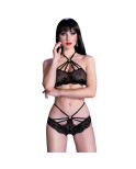 CHILIROSE - CR 4428 REGGISENO E SLIP NERO S/M CHILIROSE - CR 4428 REGGISENO E SLIP NERO S/M